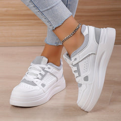 Women's Colorblock Mesh Sneakers Low Round Toe Lightweight Shoes