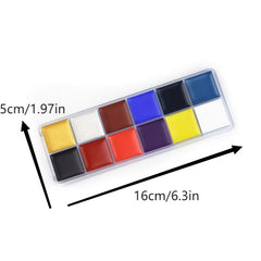 12 Colors Body Face Paint Halloween Christmas Drama Performance