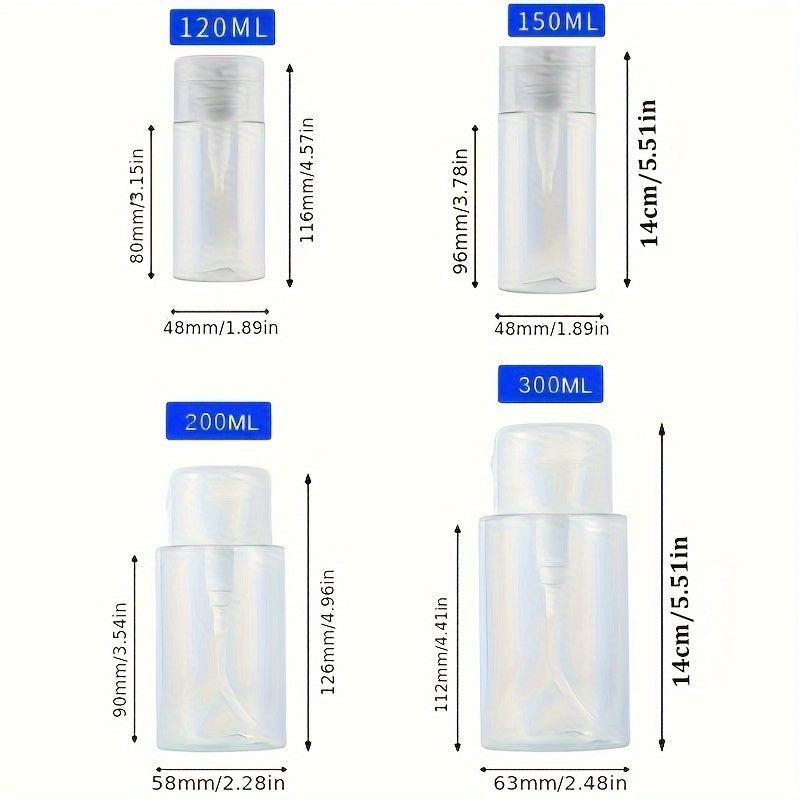 150ml 5oz Pump Dispenser Makeup Remover Bottle Facial Toner Lotion Organizer