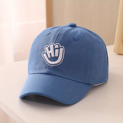 Kids Sunshade Breathable Baseball Cap with Letter Embroidery 48-52cm