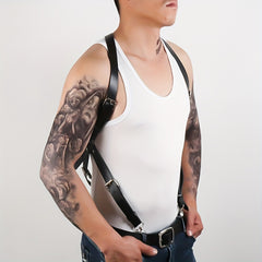 Men's Punk Shoulder Harness PU Leather Belt for Cosplay