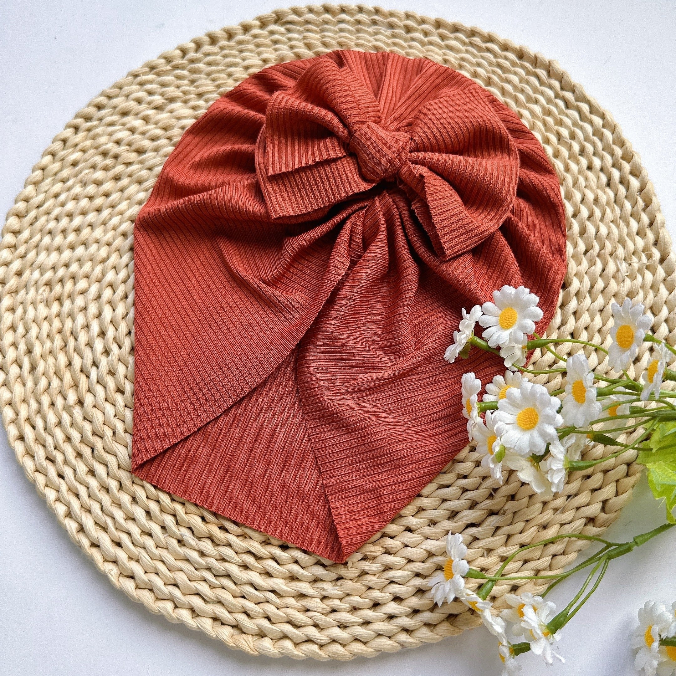 Baby Spring Summer Thin Headband Soft Bow Hat - Infants Newborns