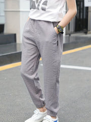 Boys Casual Solid Long Pants For Spring And Autumn