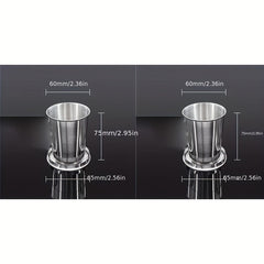 3pcs Mini Stainless Steel Wine Glasses for Outdoor Camping