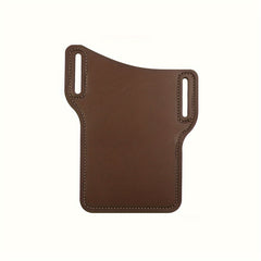 Men's Faux Leather Waist Bag Phone Case for Outdoor Sports