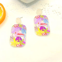 Transparent Acrylic Graffiti Earrings Ear Drop Ear Jewelry