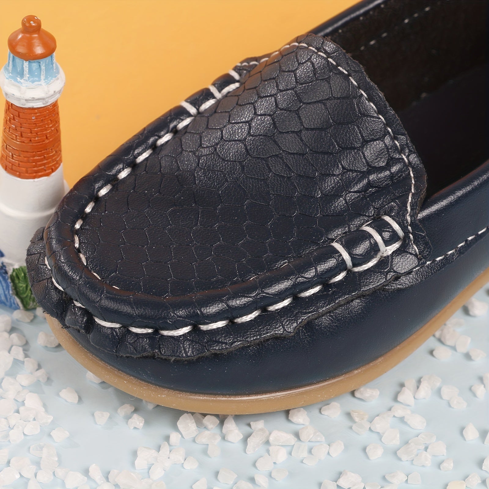 Boys Casual Loafer Shoes Non-slip Stitching Flat Shoes for Toddler