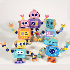 Wooden Puzzle Building Block Set Creative Assembly Toy