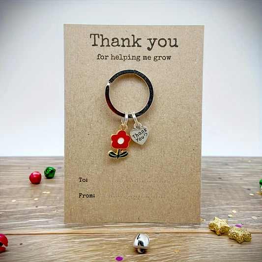 Flower Pendant Keychain Keyring Teacher Gift Travel Gift