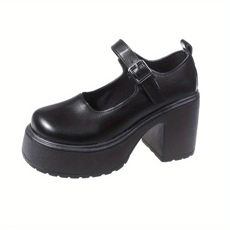 Women's Platform High Heel Mary Jane Pumps