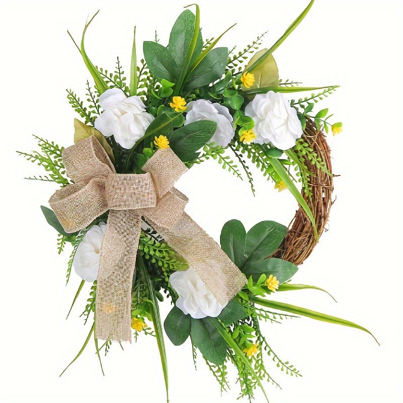 Simulation Magnolia Wreath for Spring and Autumn Decor