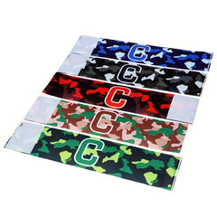 Football Captain Sleeve Armband C-shaped Pattern Elastic for Competition