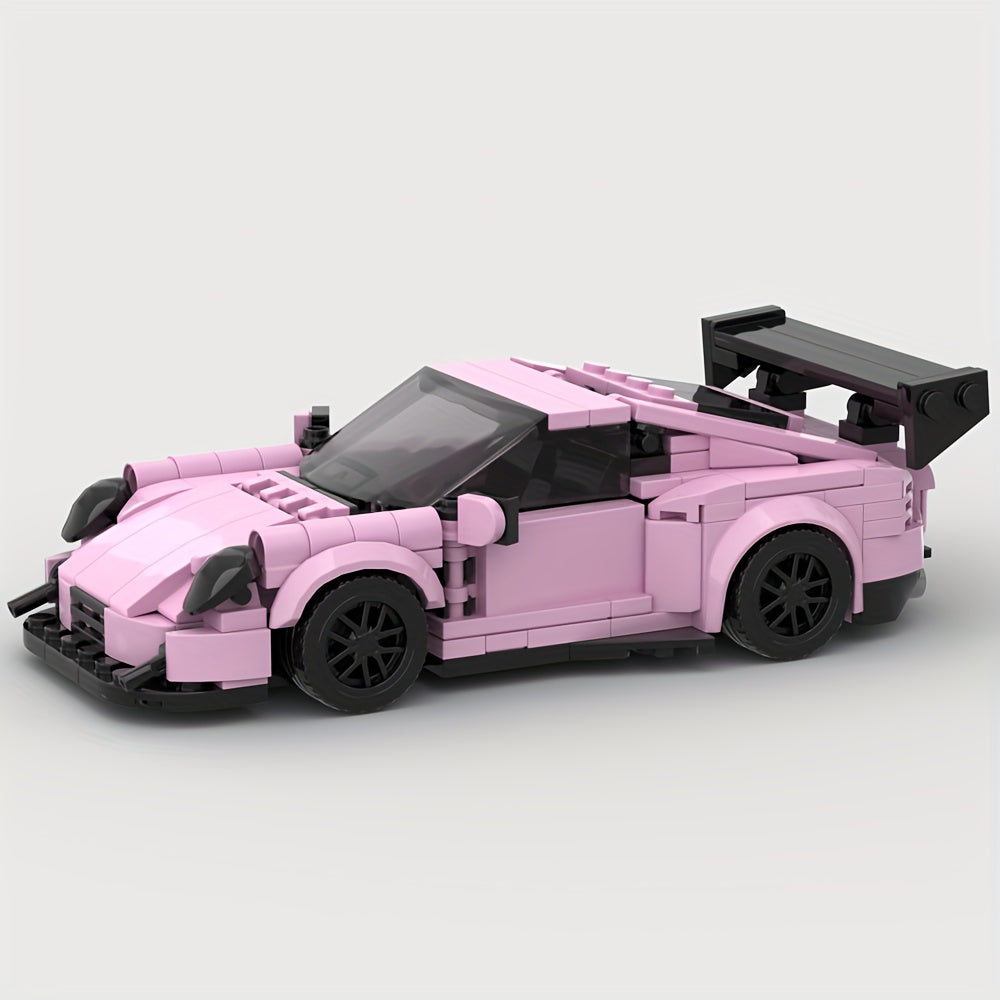 Pink Classic MOC Racing Speed Supercar Building Blocks Set