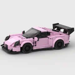 Pink Classic MOC Racing Speed Supercar Building Blocks Set