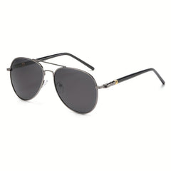 Men's Aviator Sunglasses with Zipper Case