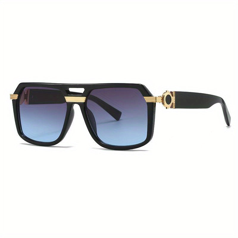 Square Frame Men's Sunglasses with Glasses Case