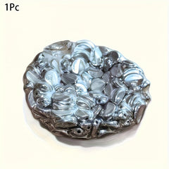 Cyberpunk Silvery Soft Balls Fangsong Toys with Pop Up Beads