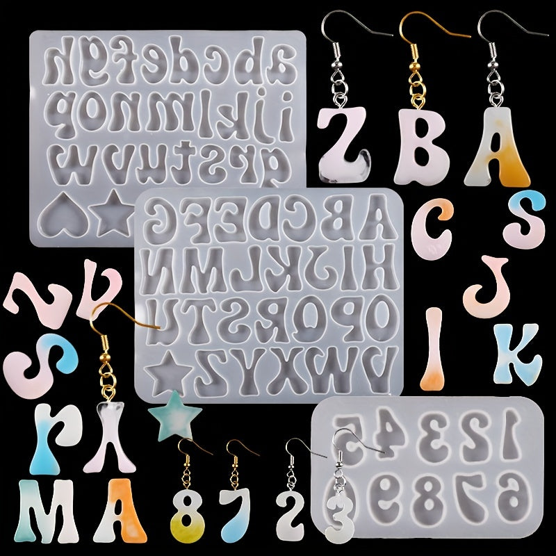 Alphabet Letter Pendant Silicone Mold DIY Epoxy Resin Jewelry Crafts