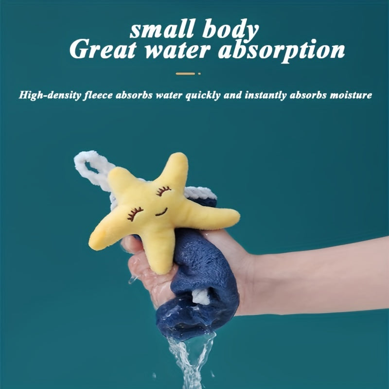 Cartoon Fruit Handkerchief Set with Ring - High Soft Coral Velvet Towels