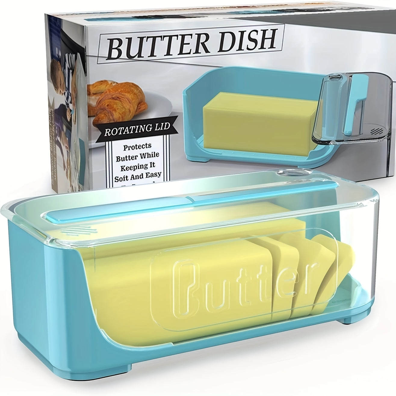 Butter Dish Butter Cutter Box With Transparent Cover Butter Keeper