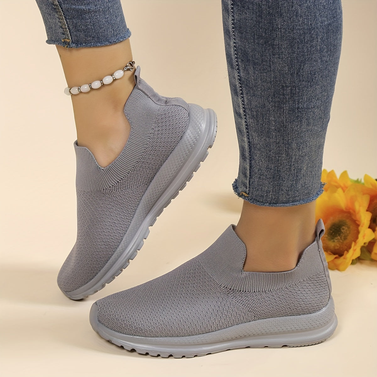 Women's Breathable Flying Woven Sneakers Lightweight Sport Shoes