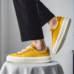 Men's Distressed Canvas Skate Shoes Lace Up Outdoor Sneakers