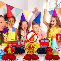 Fire Truck Birthday Party Tabletop Decor