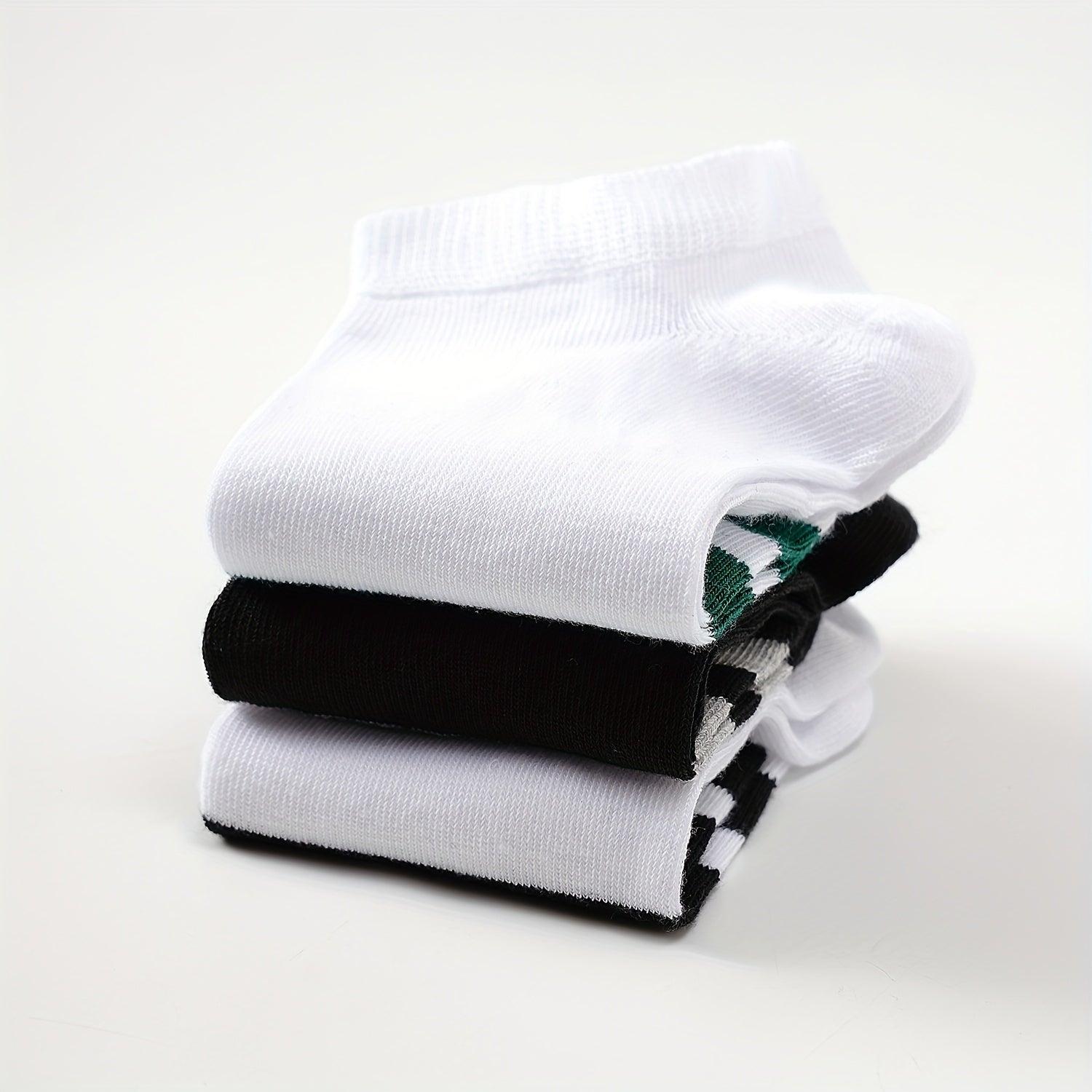 6 Pairs Striped Sports Socks Low Cut Women's Stockings