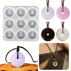 DIY Glass Jade Safety Buckle Pendant Epoxy Mold Bracelet Jewelry Silicone Mold