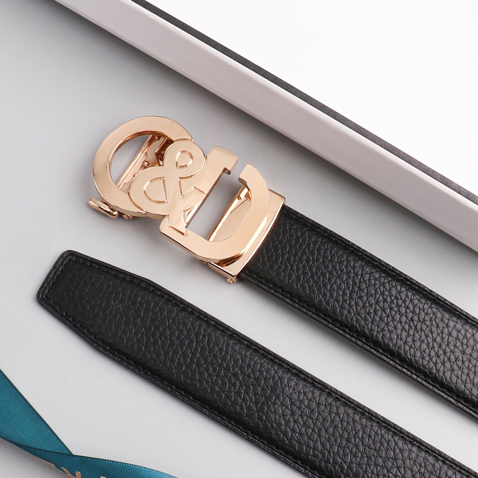 Women Leather Letter Metal Buckle Belts - Waist Belt For Dresses