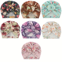 Printed Bun Head Baby Headscarf And Hat 0-3 Years Old Baby Supplies