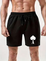 Ace Of Spades Print Men's Comfy Shorts