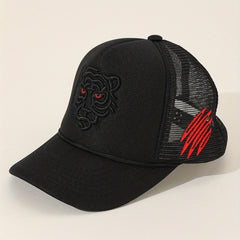 Tiger Embroidery Baseball Cap Hip Hop Dad Hat Mesh Trucker Hats