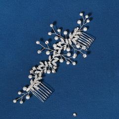 Crystal Hair Comb Faux Pearl Bridal Headpiece Wedding Hair Accessories