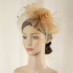 Women Flower Headband Head Piece Bridal Hat Wedding Derby Church Accessories
