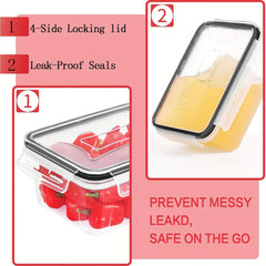 18pc Transparent Refrigerator Storage Boxes with Lids Keep Produce Fresh