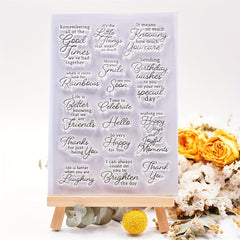 Transparent Silicone Holiday Stamp for Card Making