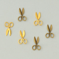 2pcs Dollhouse Mini Scissors Bronze Toy Alloy Desktop Ornament