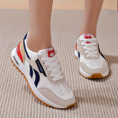 Colorblock Mesh Lace Up Low Top Sneakers