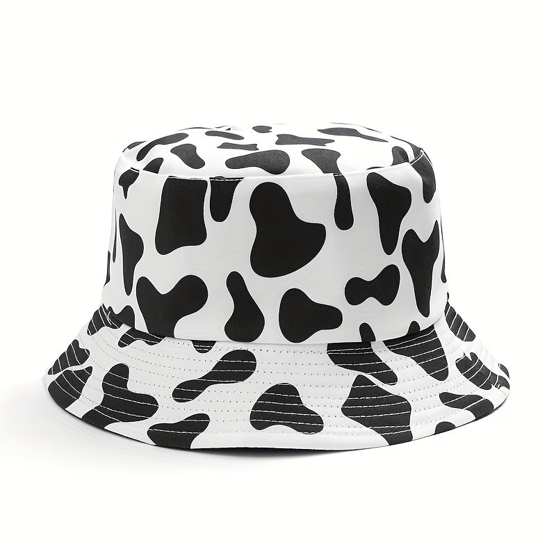 Cow Print Bucket Hat Double sided Basin Hat For Men And Women
