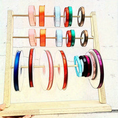 Thread Holder & Ribbon Organizer Storage Rack - Sewing & Gift Wrapping
