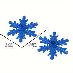 12pcs Snowflake Building Blocks Set Winter Wonderland ABS Material