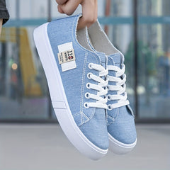 Women's Casual Canvas Shoes Lace Up Low Top Sneakers