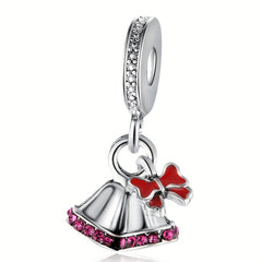 Christmas Jingle Bell Santa Claus Pendant DIY Bracelet Necklace