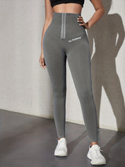 Graphic Hook & Eye Sports Corset Leggings