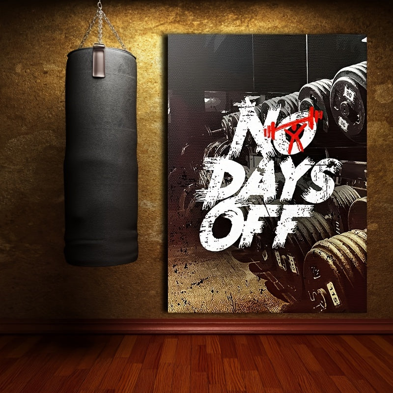 Motivational Gym Poster Frameless Interior Wall Canvas