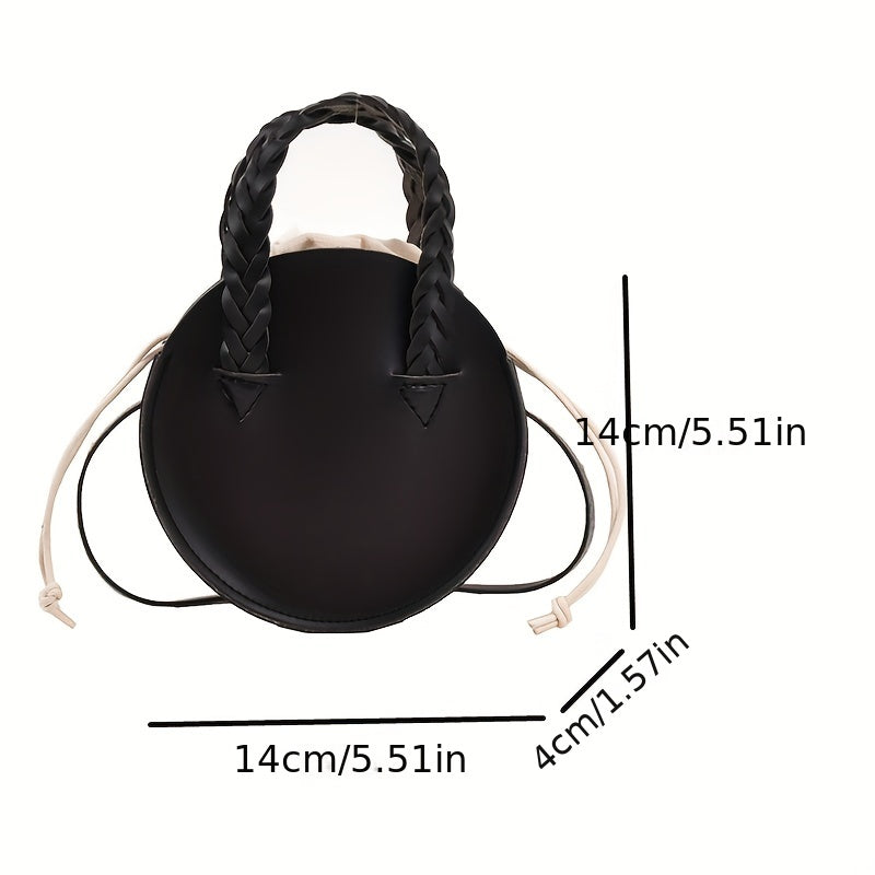 Girls PU Leather Round Crossbody Bag