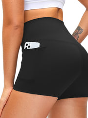 High Stretch Yoga Shorts With Side Pockets Women's Activewear