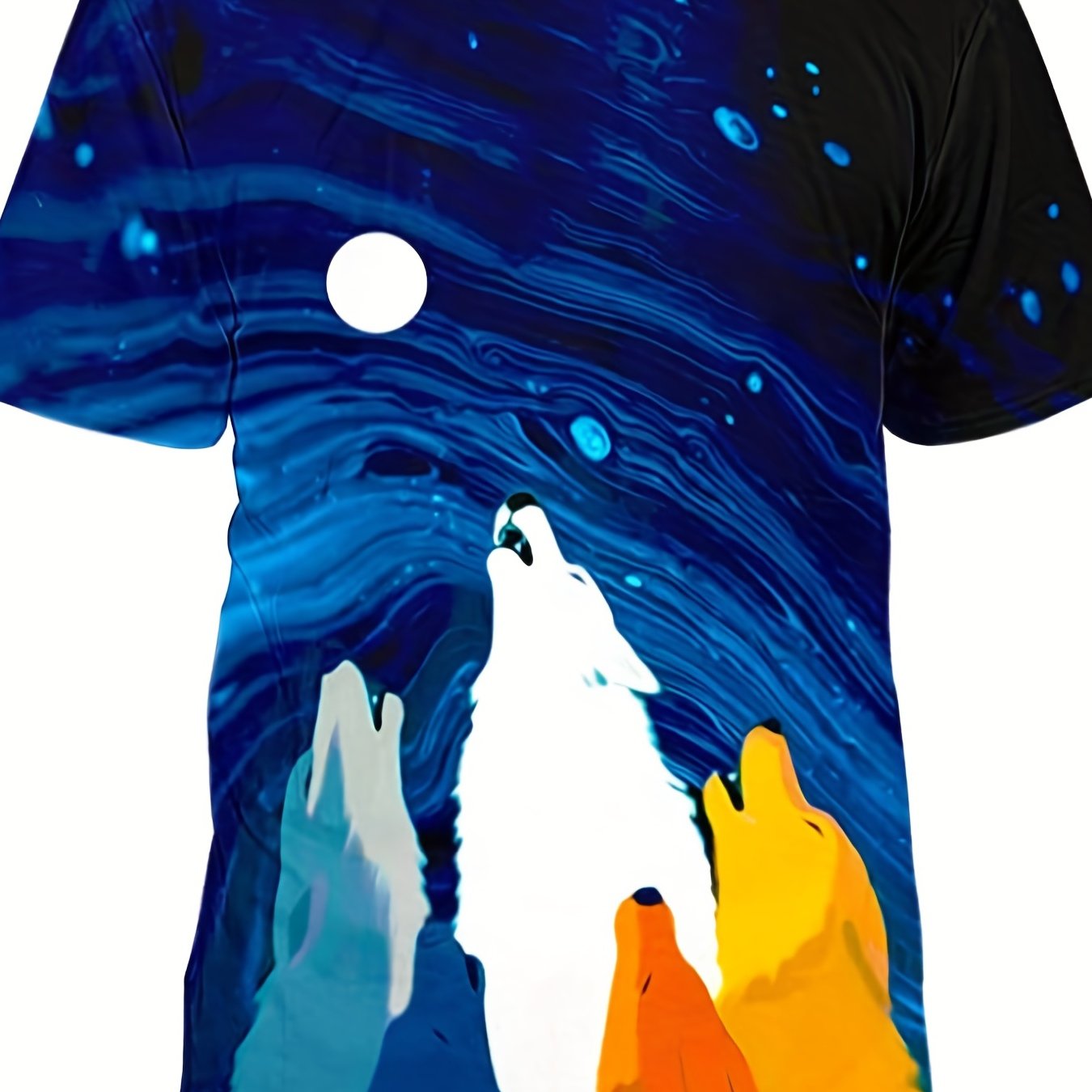 3D Cartoon Wolves Graphic T shirt for Boys and Girls
