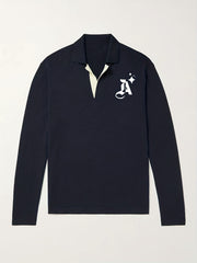 Men's A Pattern Knit Polo Shirt Casual V Neck Pullover Sweater